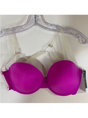 Jennifer Intimatea Sheer Plastic Strap Bra. 34C. NWT.